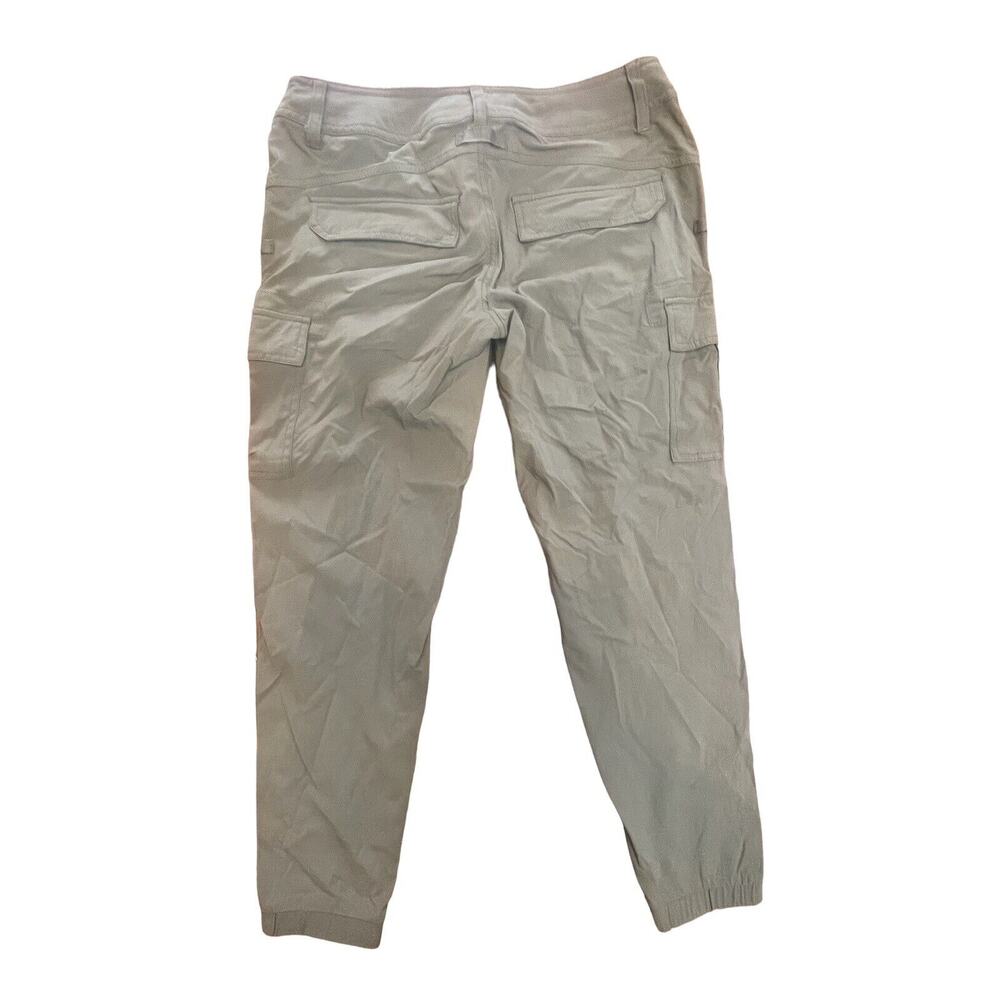 Prana Capri Pants Adult 2 Green Nylon Cargo Hiking Drawstrings Stretch Womens - Picture 2 of 3
